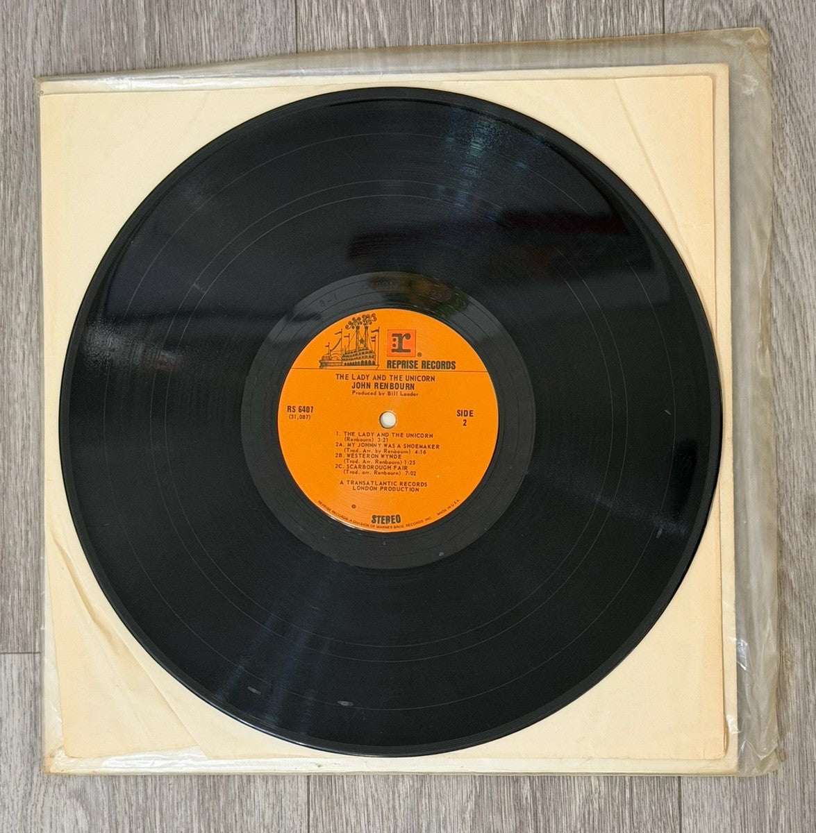 JOHN RENBOURN THE LADY & THE UNICORN REPRISE RS-6407 VINTAGE VINYL LP RECORD 12"