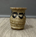 Cute Little Ceramic Studio Pottery Vase With Hearts Handmade & Signed 2.25” Tall