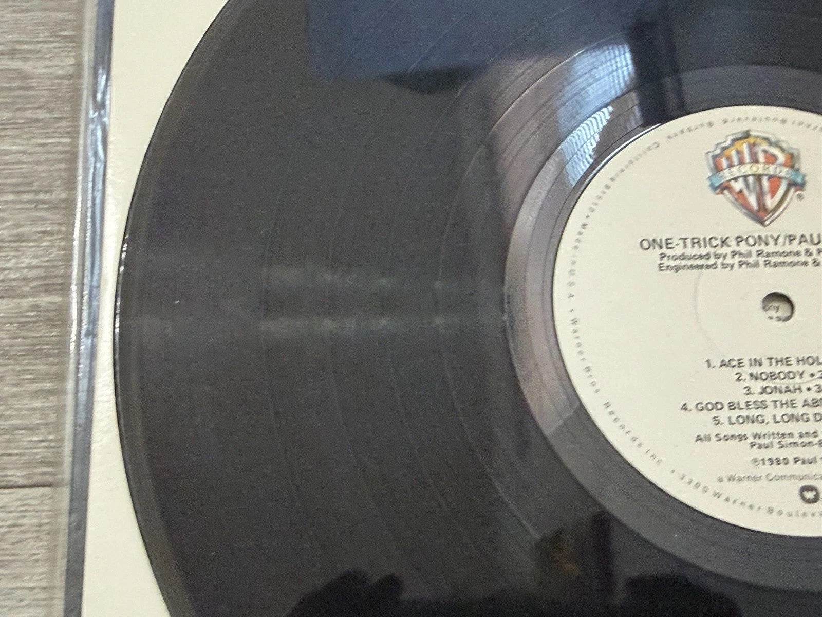 One Trick Pony by Paul Simon Vinyl 1980 Warner Brothers Records HS 3472