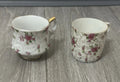 Pair of Vintage Child - Size Lefton & Companion Demitasse Teacups - Hand Painted