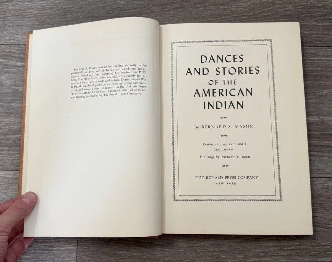 Dances & Stories Of The American Indian HC 1944 By Bernard Mason