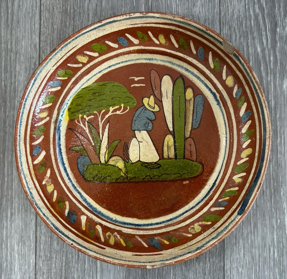 Vintage Mexican Clay Dish - Made In Mexico