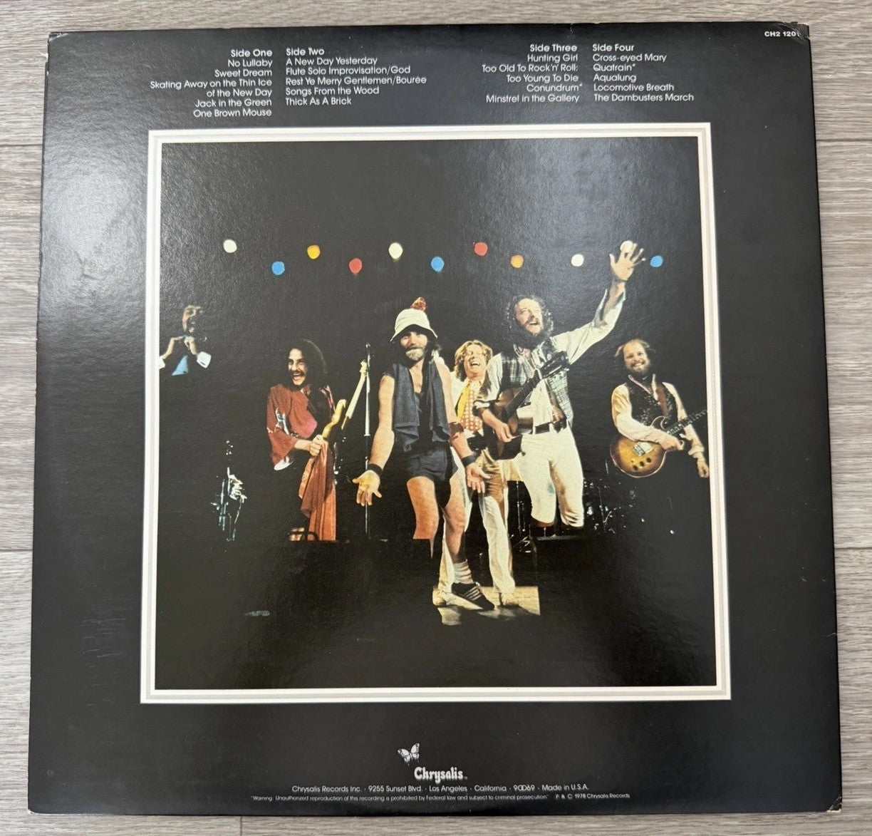 Jethro Tull Live - Bursting Out 2x LP Vinyl OG Chrysalis CH2-1201 US 1978