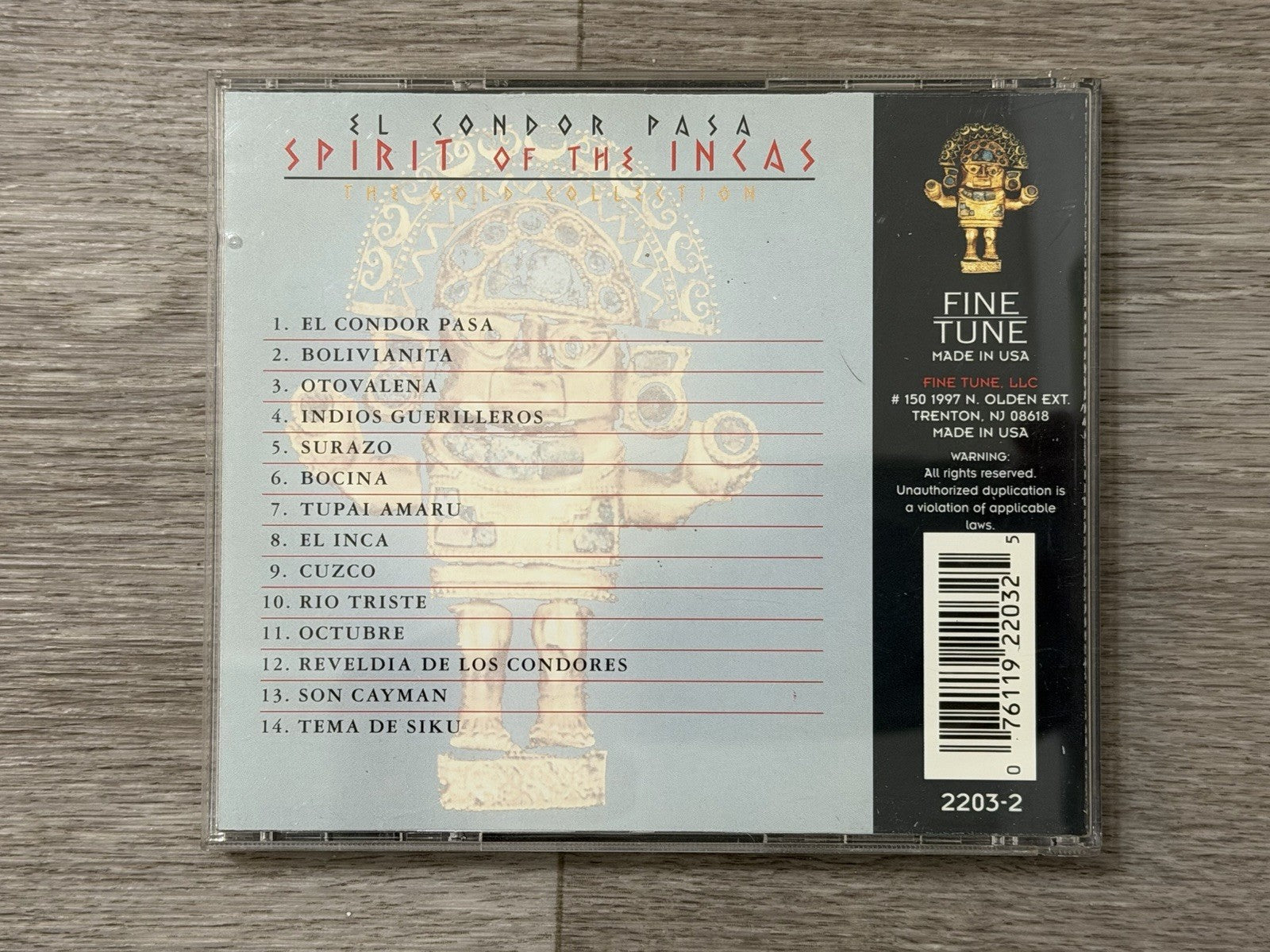 EL CONDOR PASA SPIRIT OF THE INKAS FLUTE MUSIC OF THE ANDES GOLD COLLECTION CD