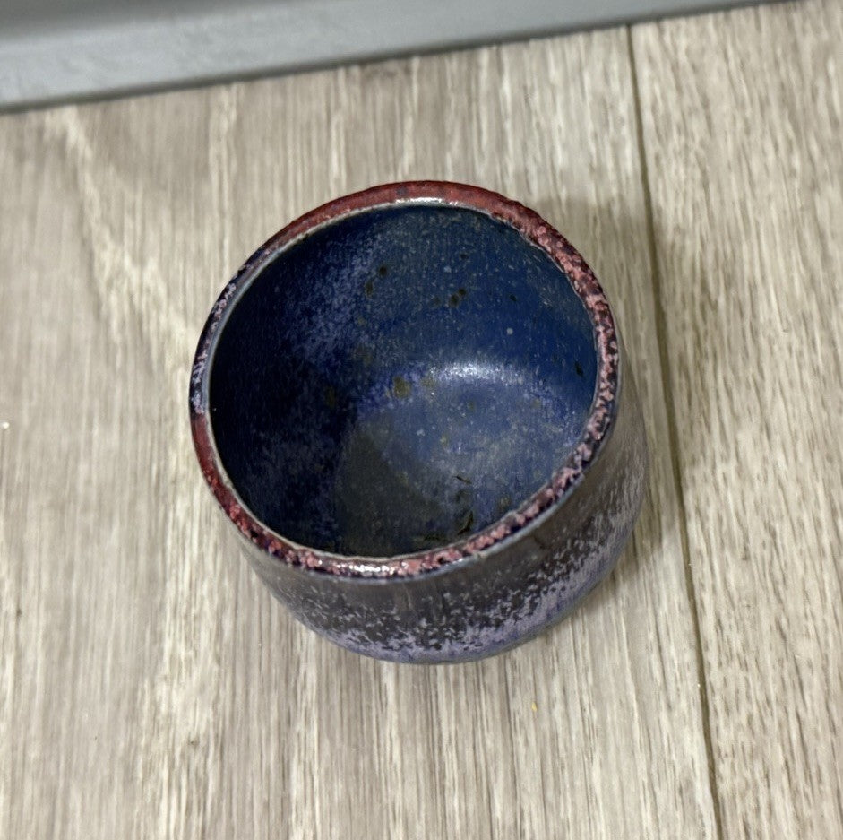 Purple & Blue Gradient Ceramic Sake / Tea Cup Small Handheld Decor