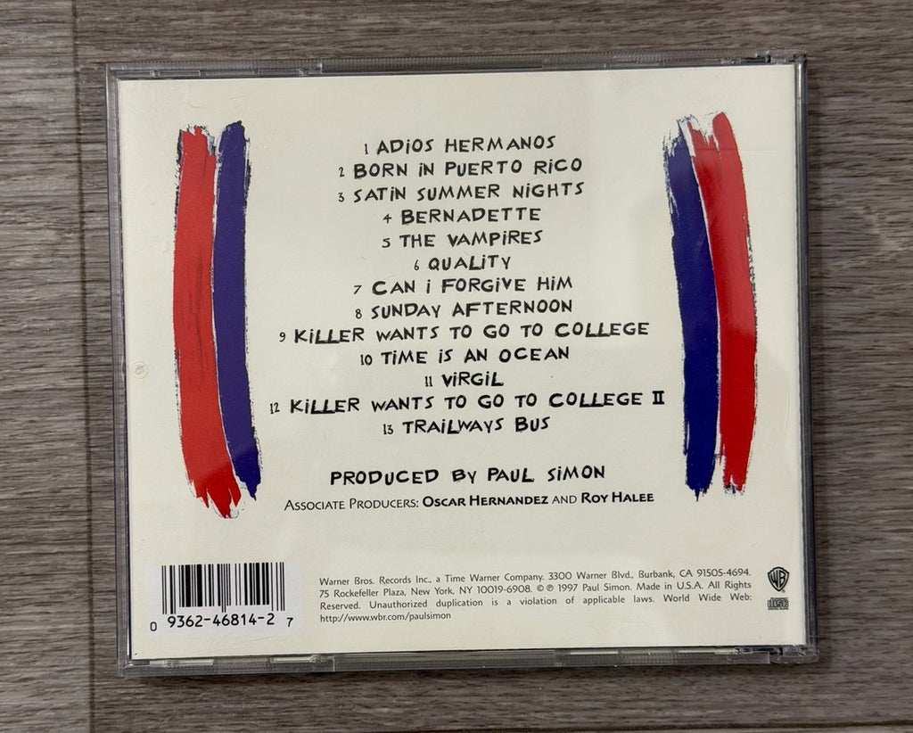 Paul Simon Music CD - Songs from The Capeman Cracked Case