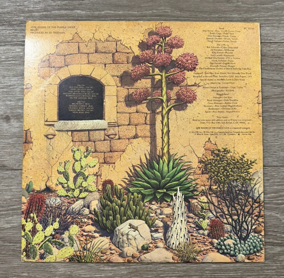 New Riders Of The Purple Sage Brujo LP 1974 Columbia Inner Sleeve You Angel You