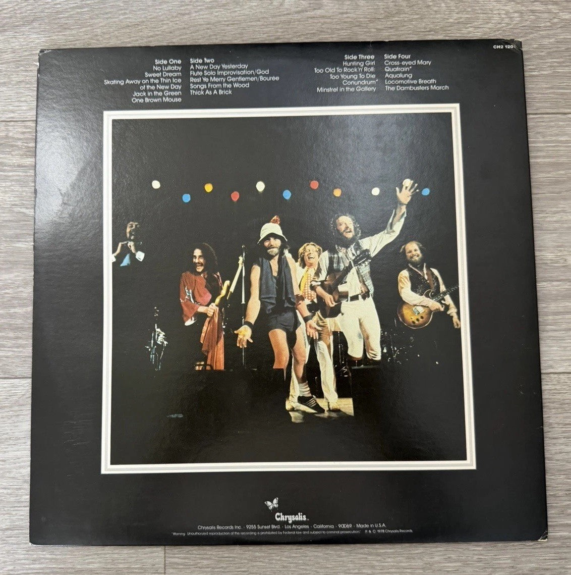 Jethro Tull Live - Bursting Out 2x LP Vinyl OG Chrysalis CH2-1201 US 1978