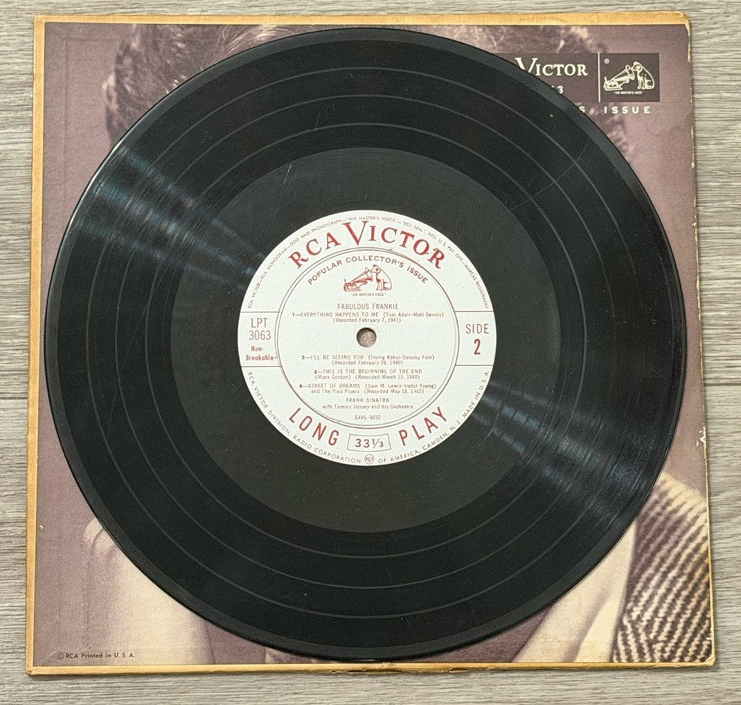 Fabulous Frankie ~ Frank Sinatra LPT3063 RCA  33 Record