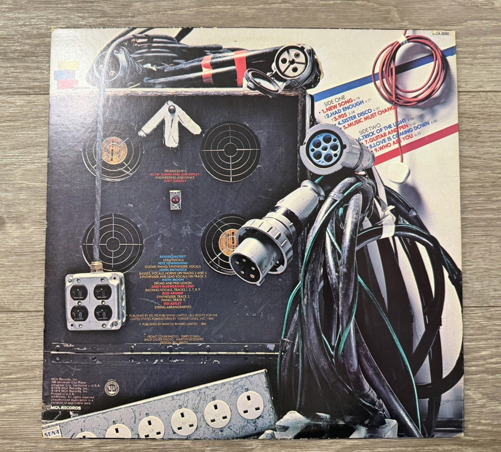 The WHO "Who Are You" 1978 Lp Vinyl Record MCA-3050 Original Pressing Vg+/VG