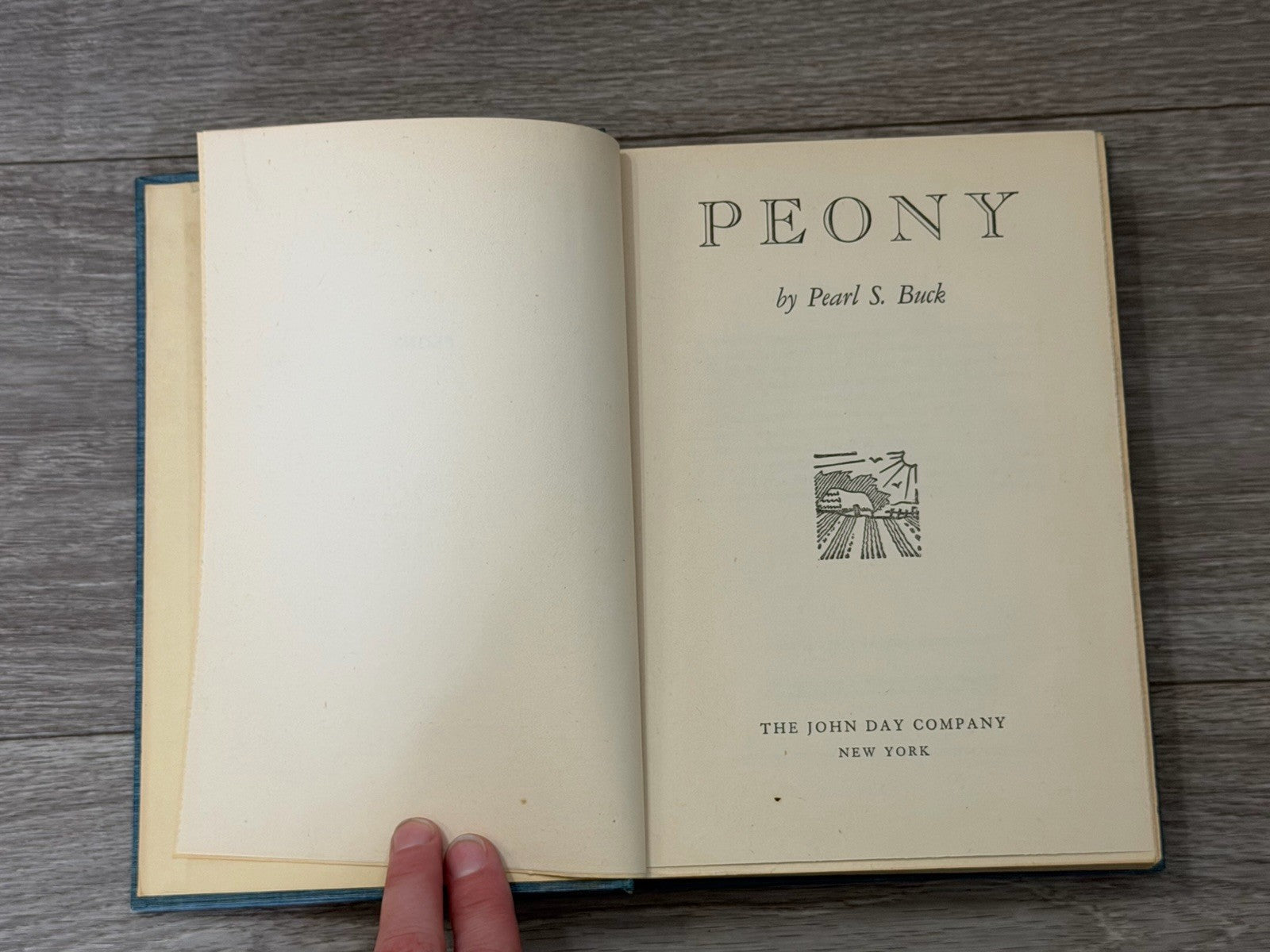 Peony by Pearl S. Buck Vintage Book - Hardcover 1948 1st Edition