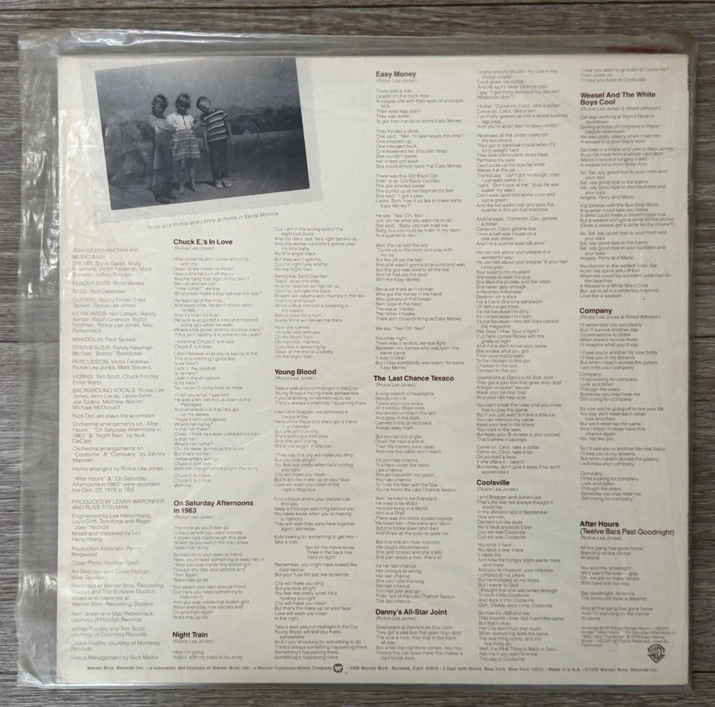 RICKIE LEE JONES - Self Titled (1979) - 12" Vinyl Record LP - GOOD