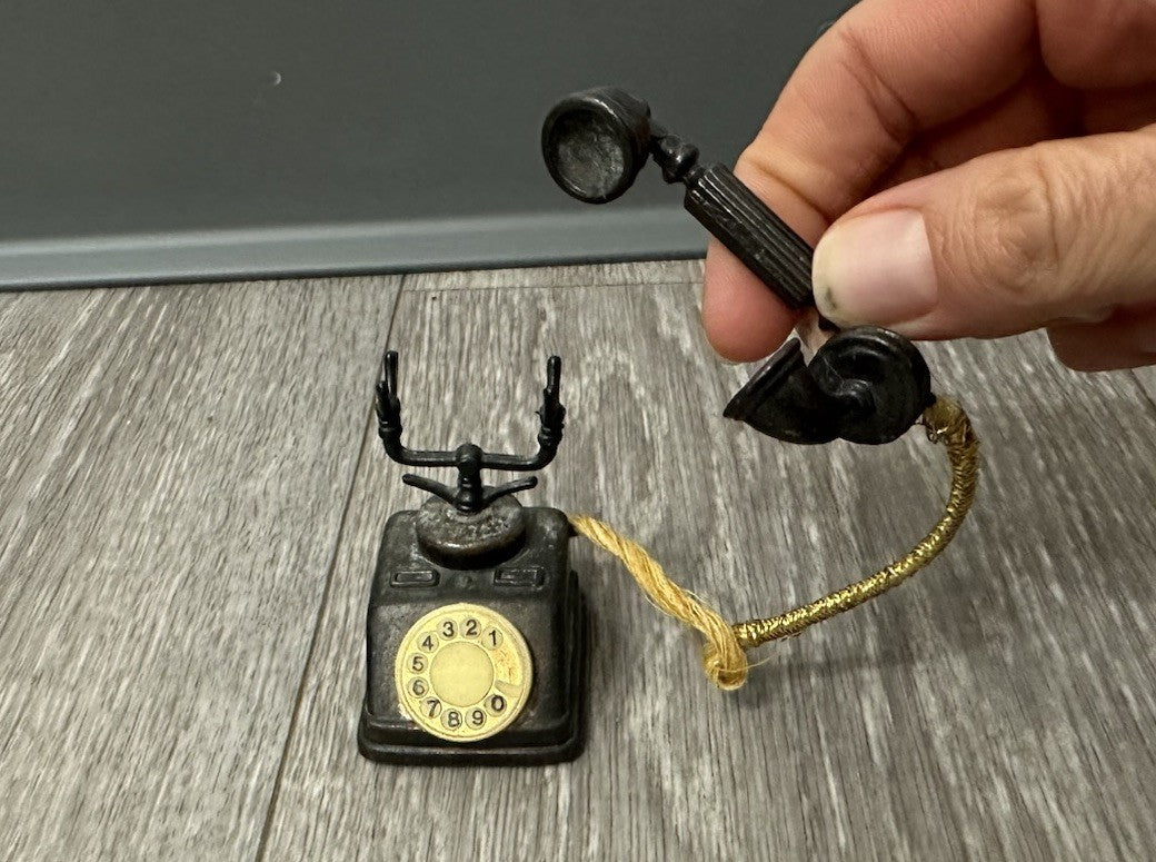 Durham Industries Metal Miniature Rotary Phone No. 5404