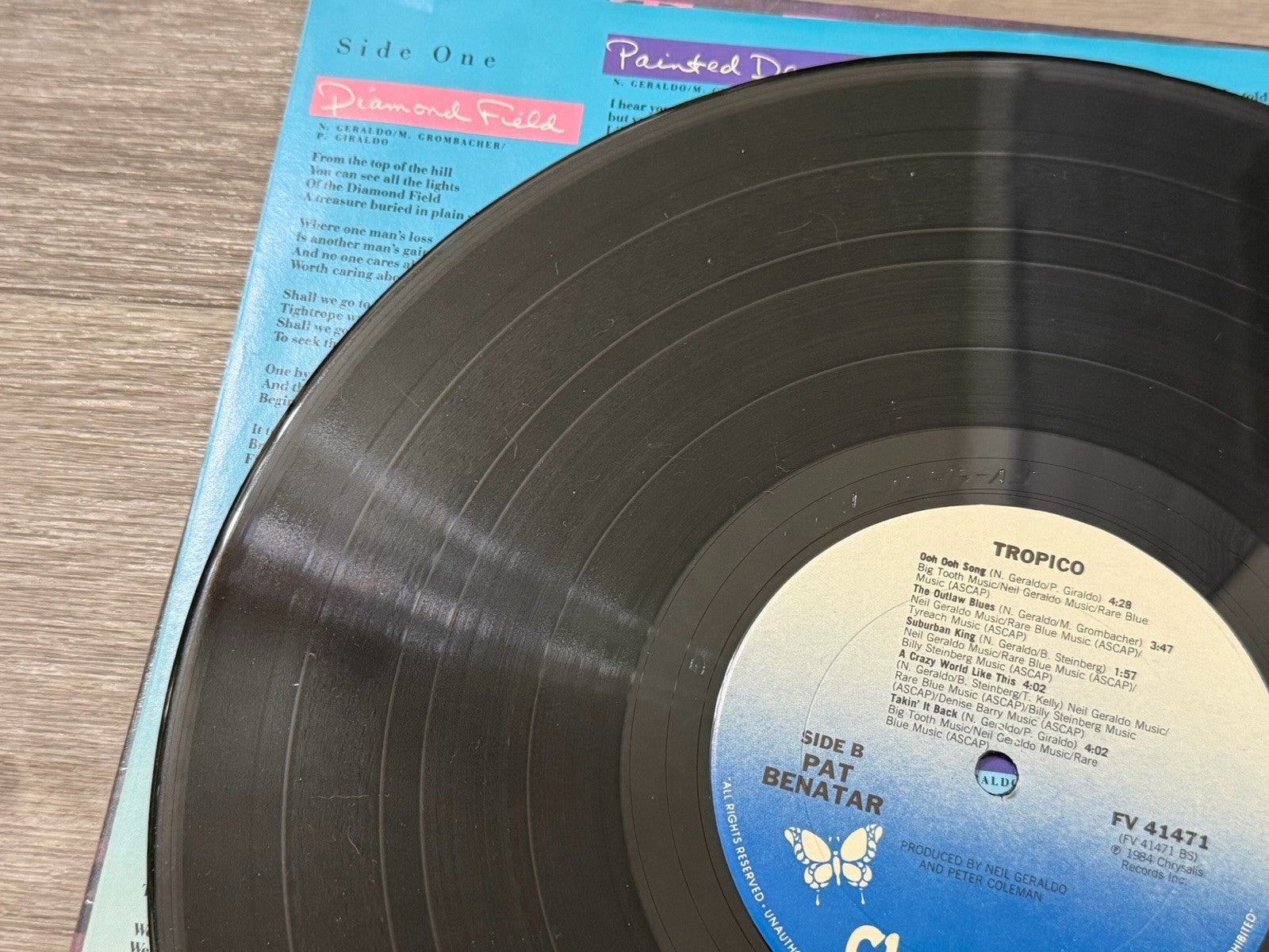 PAT BENATAR: Tropico Chrysalis FV-41471 Rock 1984 Vinyl VG