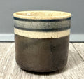 Vintage Japanese Sake Cup Otagiri Original Japan Hand Crafted Brown W/ Lines