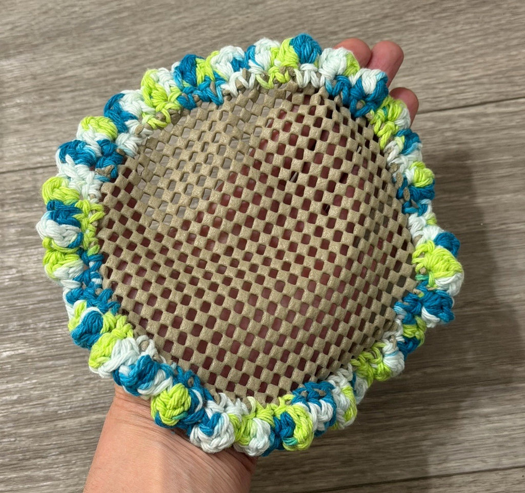 Handmade Crochet Jar Opener Gripper With Crochet Edge Kitchen Accessory Gift 6”
