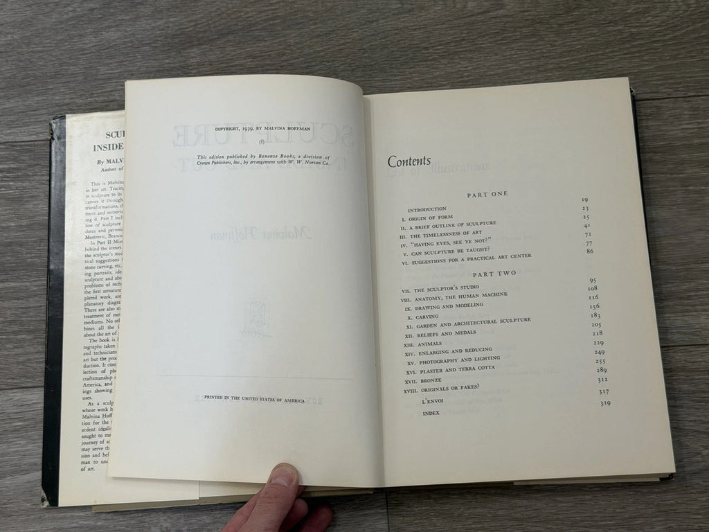 Sculpture, Inside and Out, by Malvina Hoffman, 1st, HBDJ, 1939, Illustrated VTG
