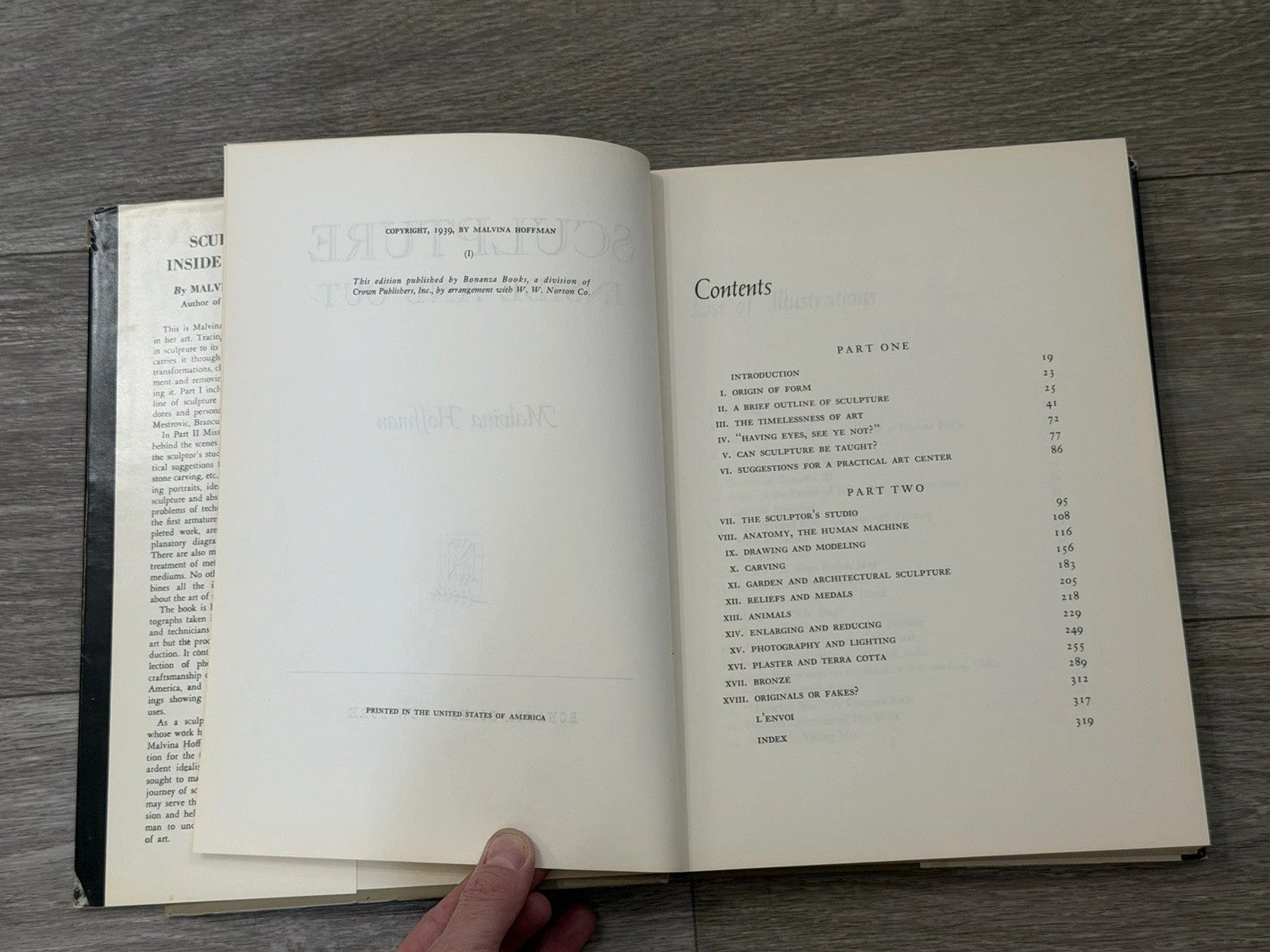 Sculpture, Inside and Out, by Malvina Hoffman, 1st, HBDJ, 1939, Illustrated VTG
