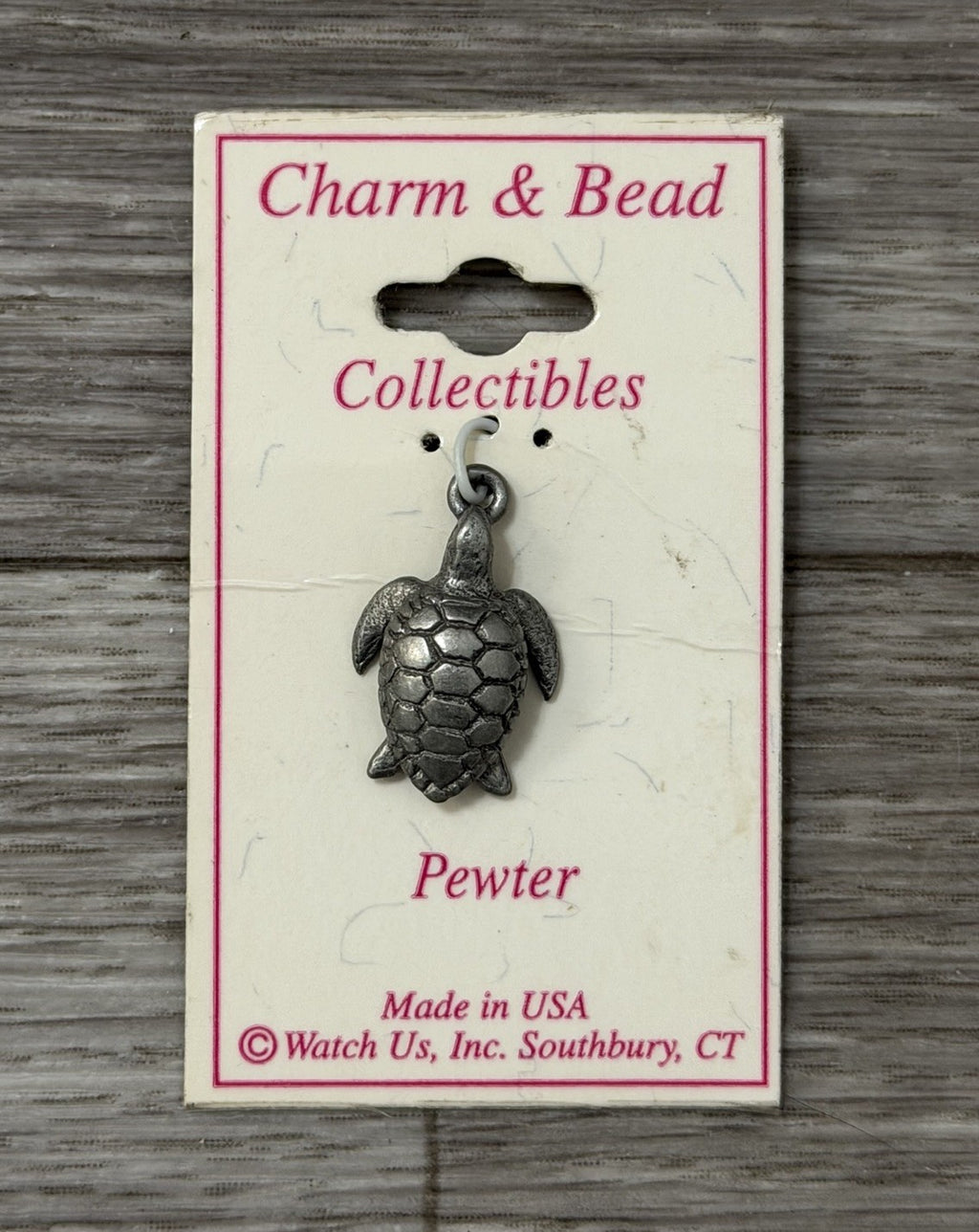 NEW Vintage Pewter Cute Turtle Charm