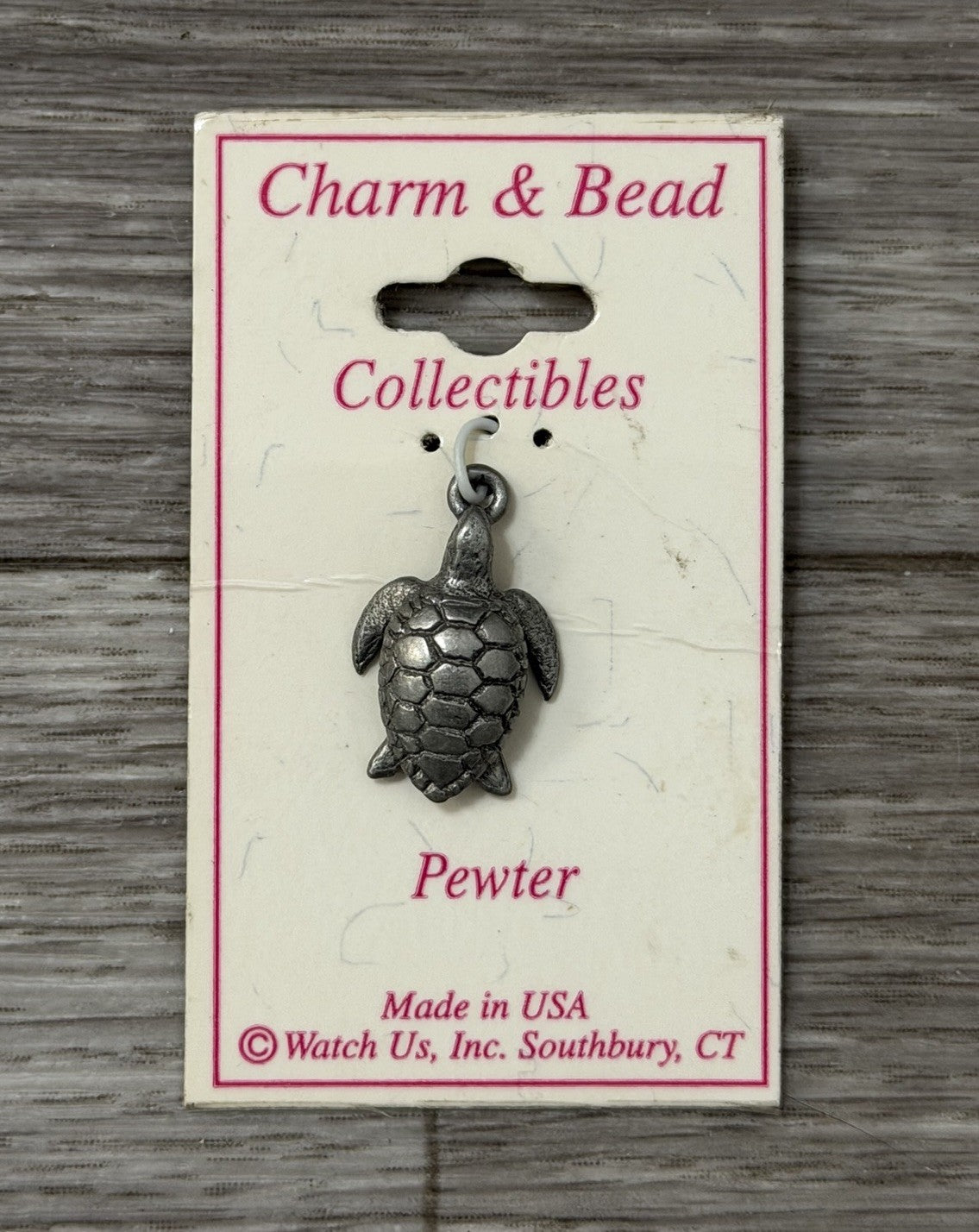 NEW Vintage Pewter Cute Turtle Charm