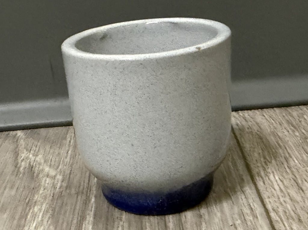 Small Blue Octopus Ceramic Sake / Tea Cup Shot Glass Handheld Decor Handmade