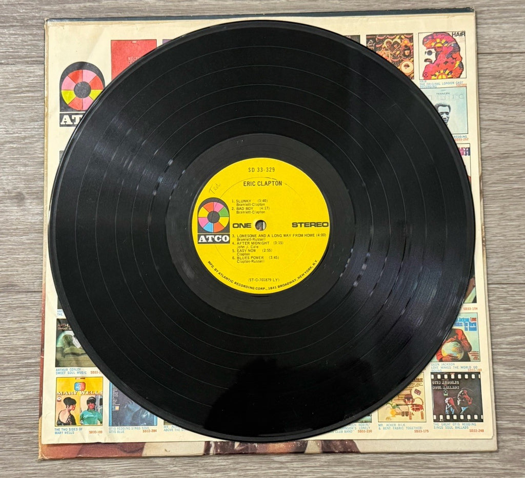 1972 Eric Clapton Eric Clapton LP Vinyl ATCO Rock 12" 33 RPM Stereo
