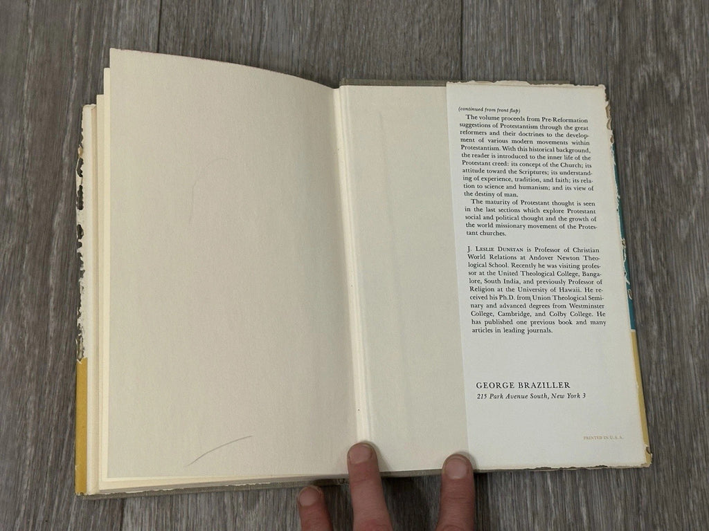 1962 PROTESTANTISM J. Leslie Dunstan Meaning and Commitments hc/dj