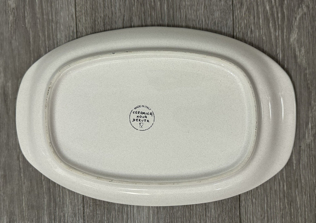 Ceramica Nova Deruta 12 In. Oval Serving Dish-Hand Painted Follia Pattern