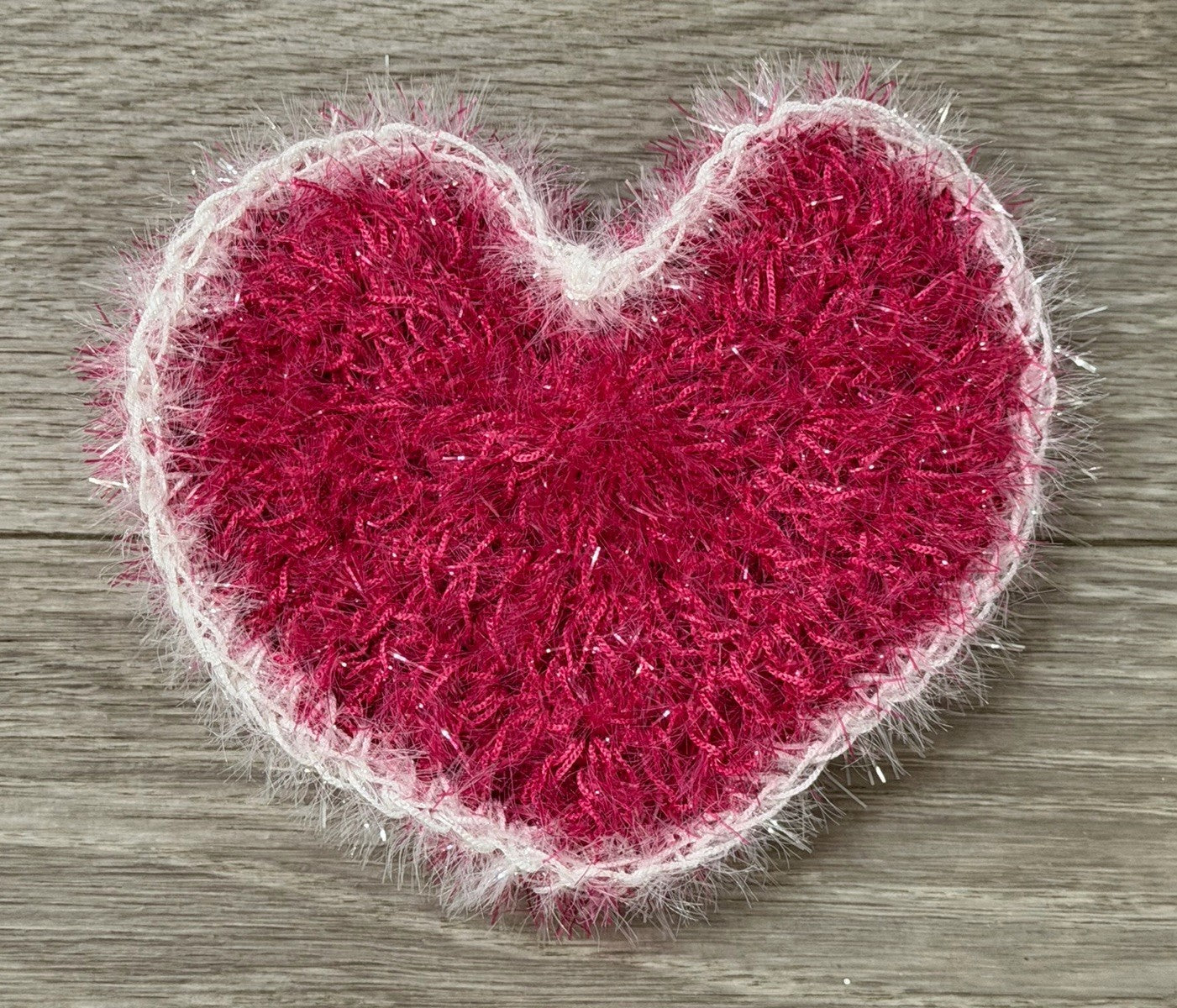 Purple & White Sparkle Heart Shape Non-Scratch Reusable for Kitchen Scrubby