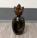 VINTAGE CARVED WOOD PINEAPPLE HAND HELD NUT CRACKER