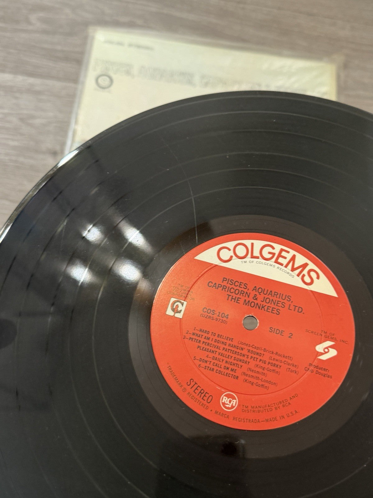 33 12" LP THE MONKEES PISCES AQUARIUS CAPRICORN & JONES LTD
