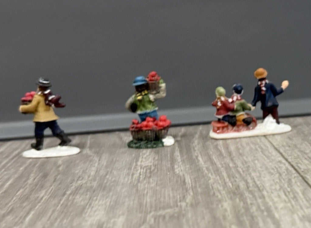 Christmas Village People " Lot of 3 Figures Holiday Decorations Figurines