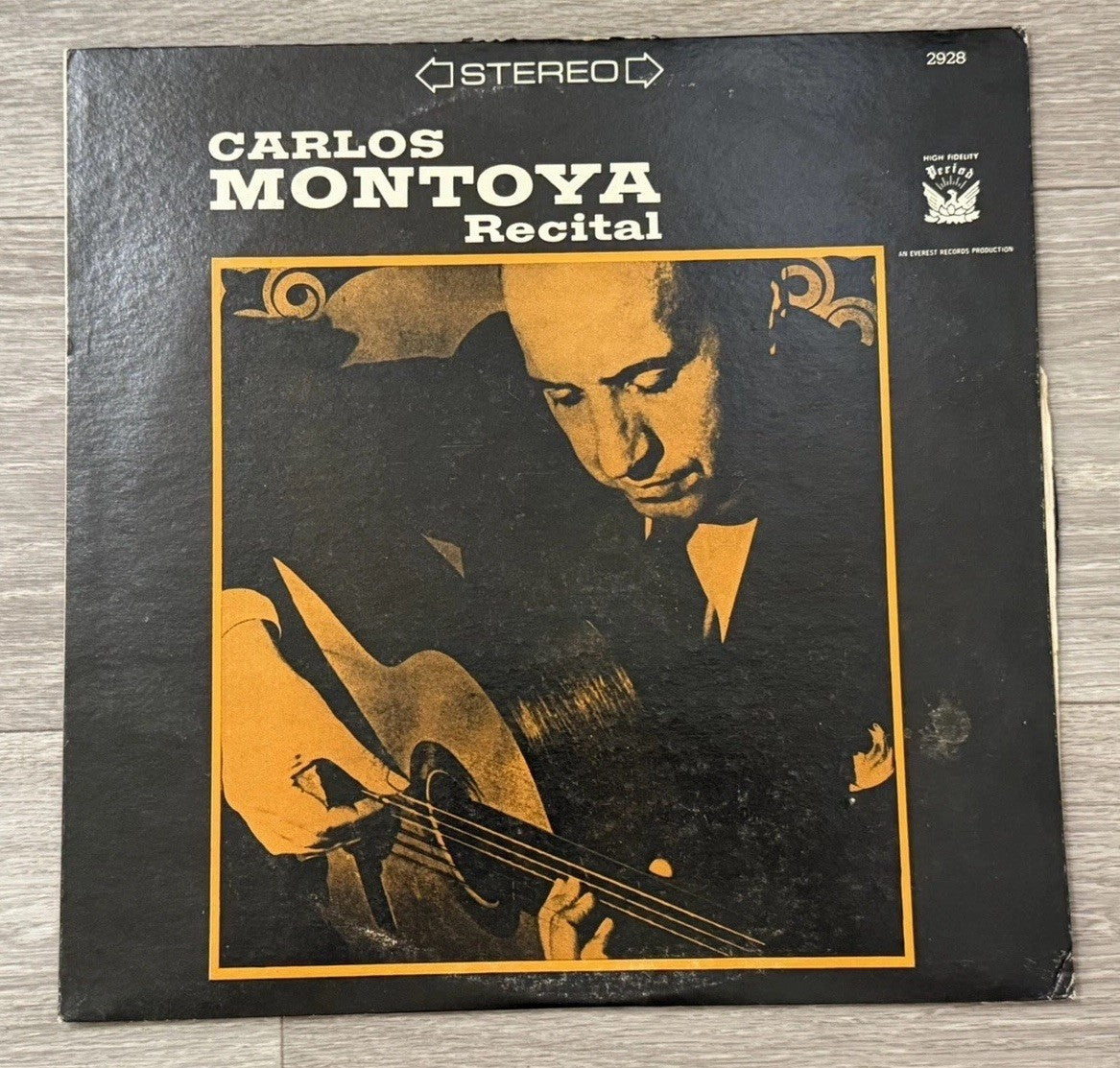 VINTAGE Carlos Montoya "Recital " Vinyl LP S-2896 2928 Stereo Record Album GOOD+