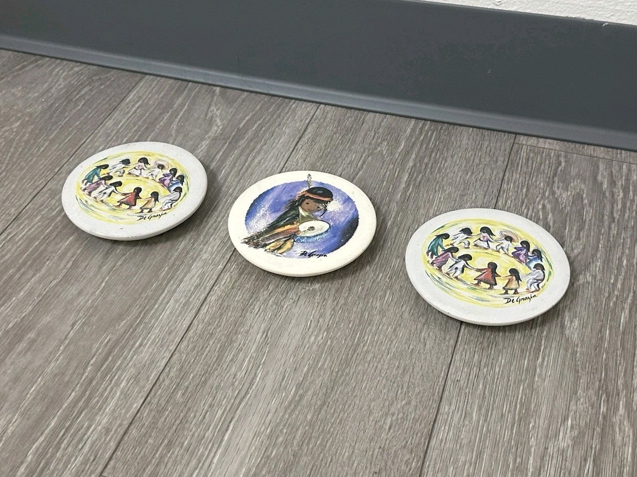 Ted DeGrazia Sandstone Creations Coasters Southwestern Style Children 4.25"