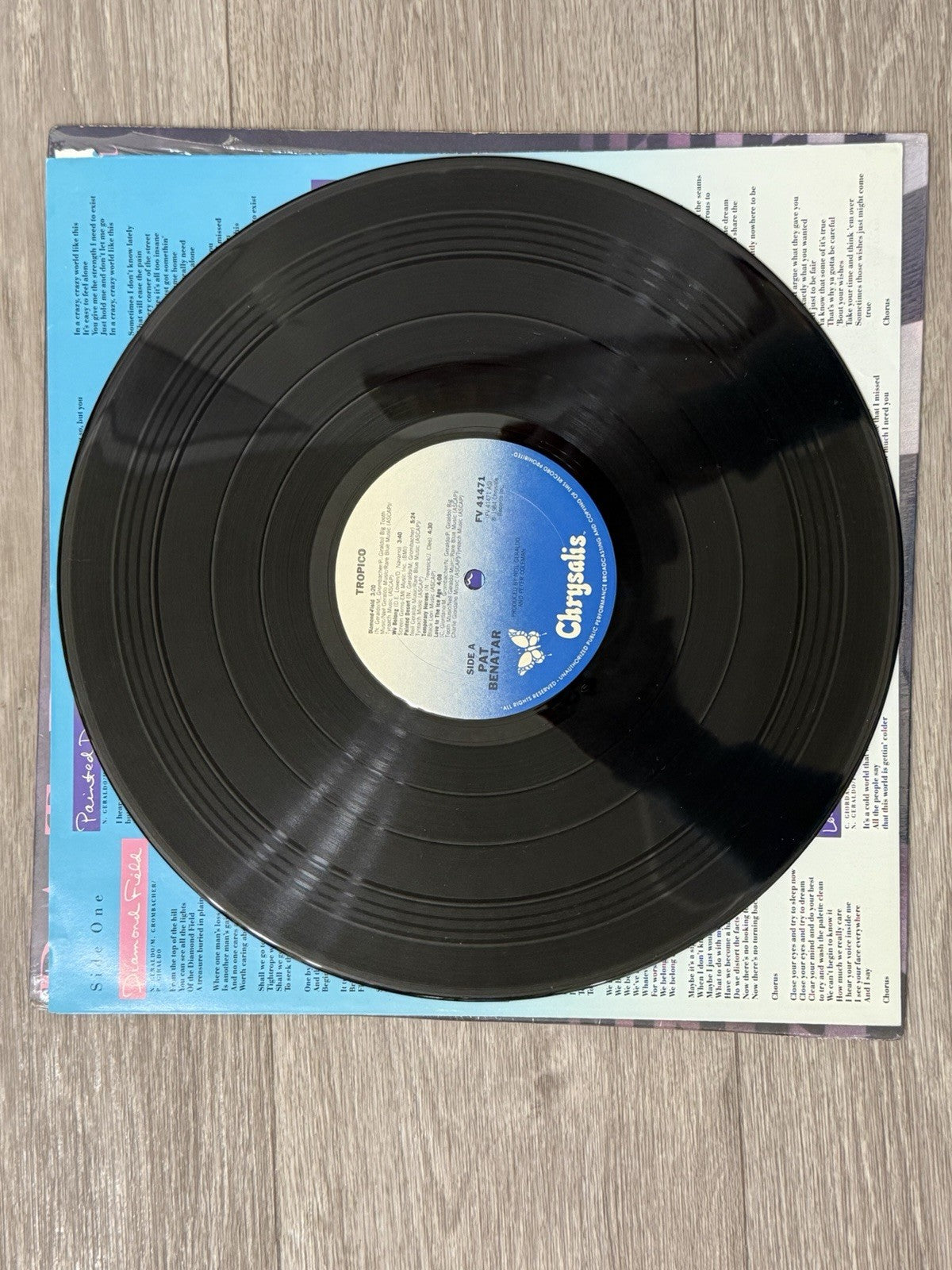 PAT BENATAR: Tropico Chrysalis FV-41471 Rock 1984 Vinyl VG