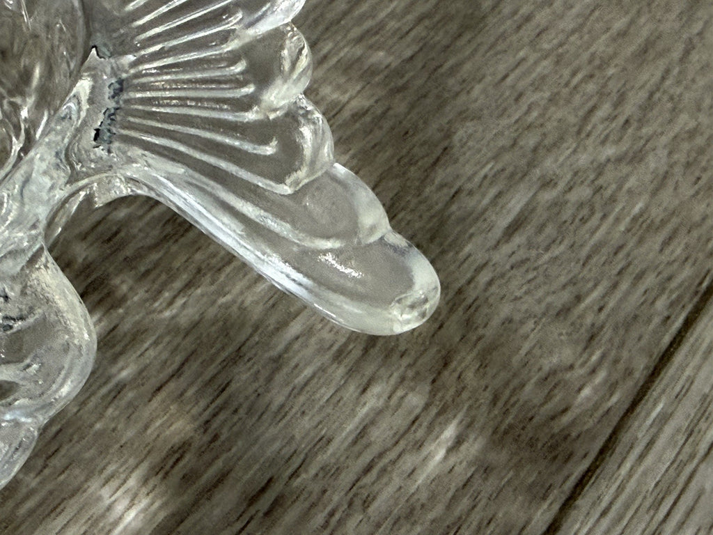 4 Glass Fish Shaped Appetizer Plates