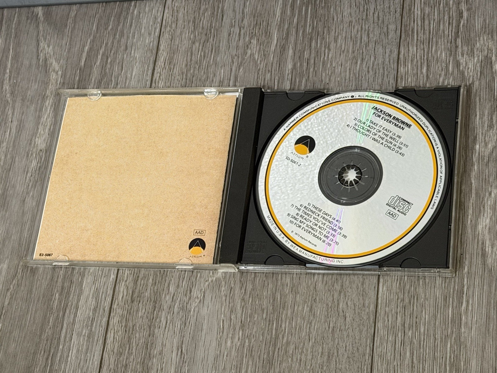 For Everyman by Jackson Browne CD Asylum Take It Easy Colors Of The Sun