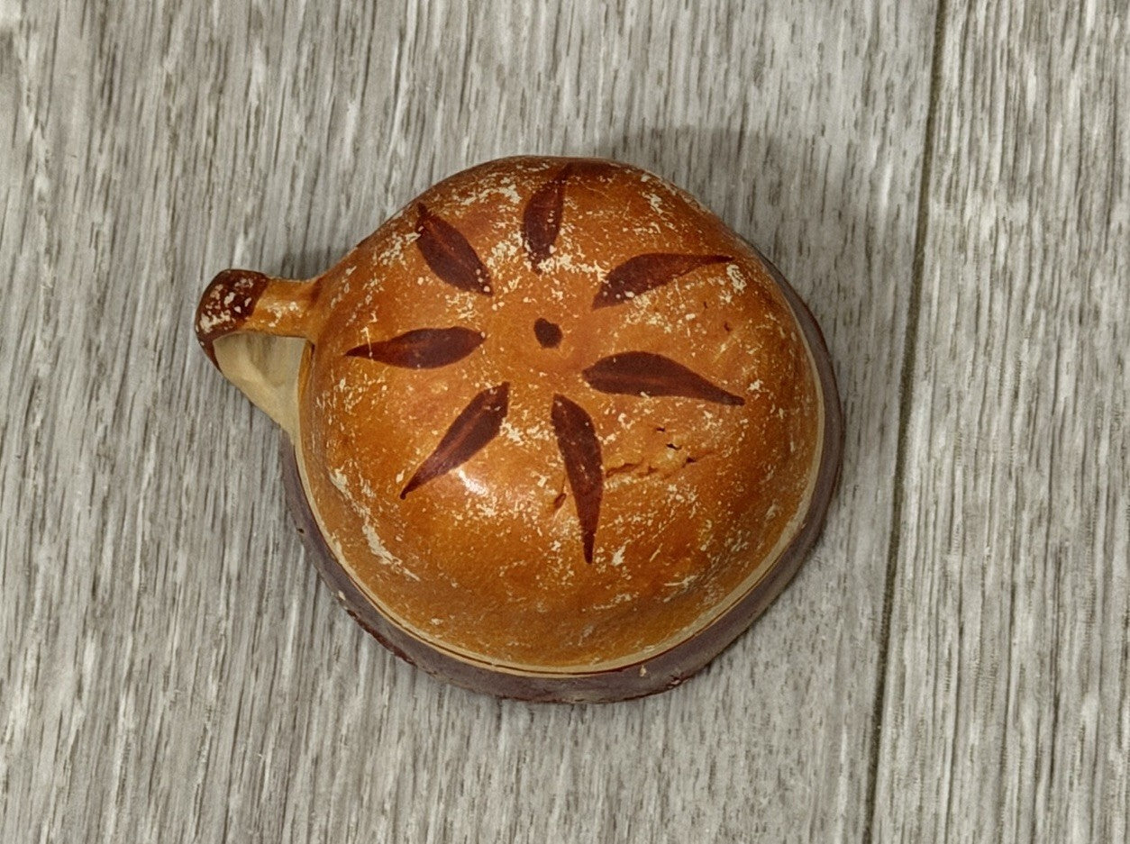 Vintage Mexican Cup Handmade Pottery Small Size 1.25” Tall X 2.25” Diameter