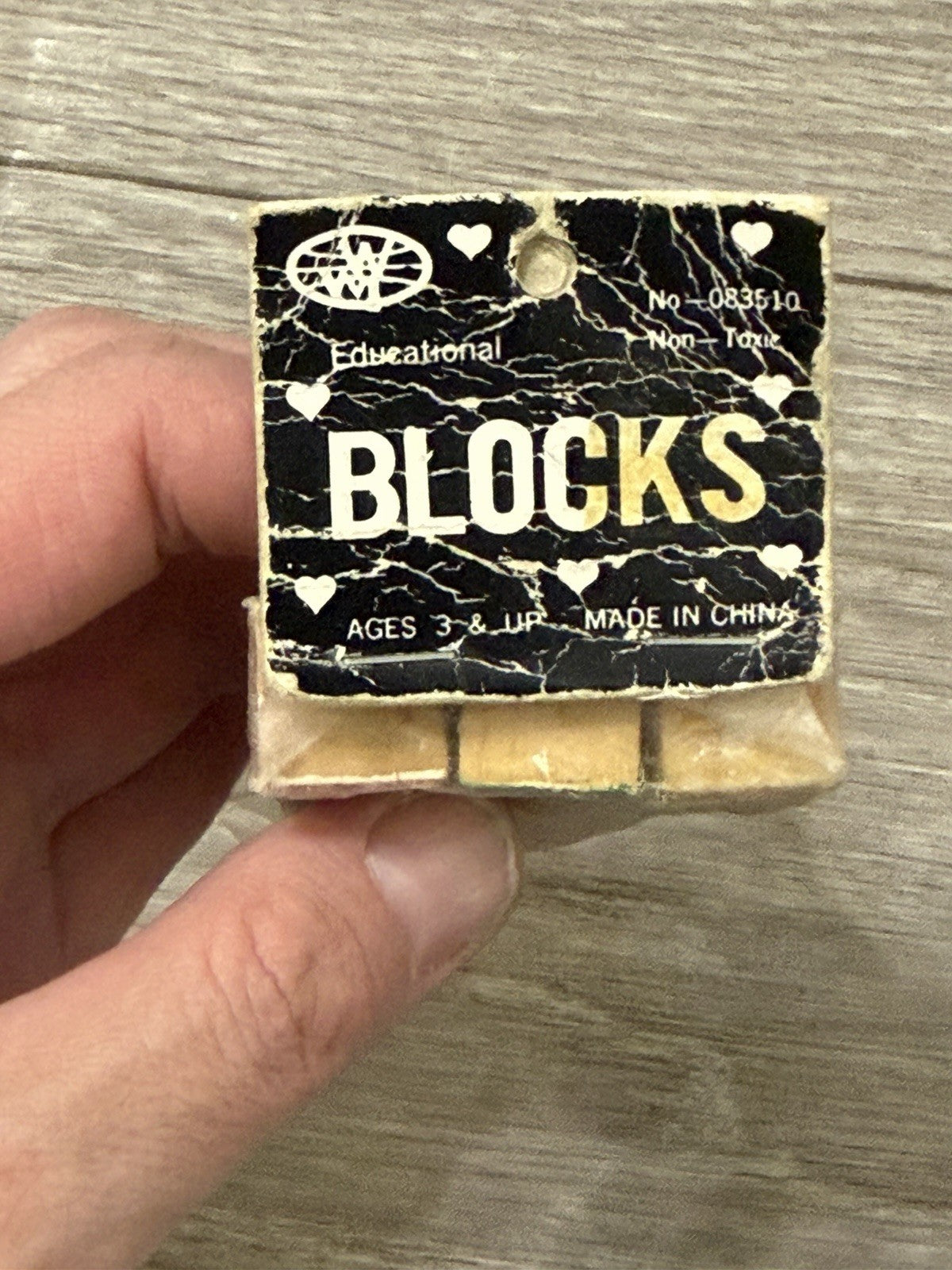 Vintage Educational ABC Blocks Set Of 12 (small Size) West World Trading