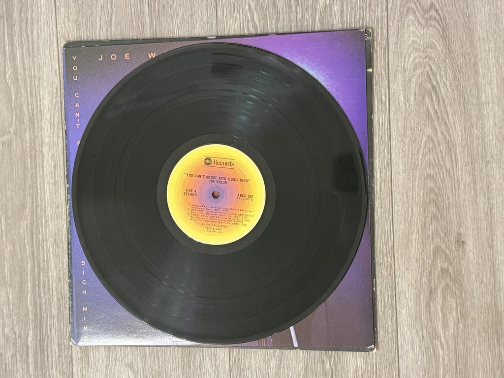 Joe Walsh Vinyl LP Recorded Live You Can't Argue With a Sick Mind ABCD‑932 VG