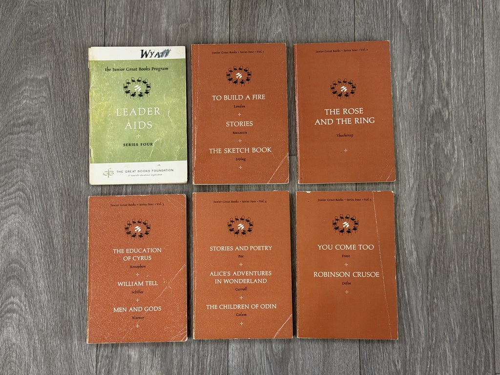The Junior Great Books Series 4 Vol 1-5 Box Set Discussion Program Mixed Authors