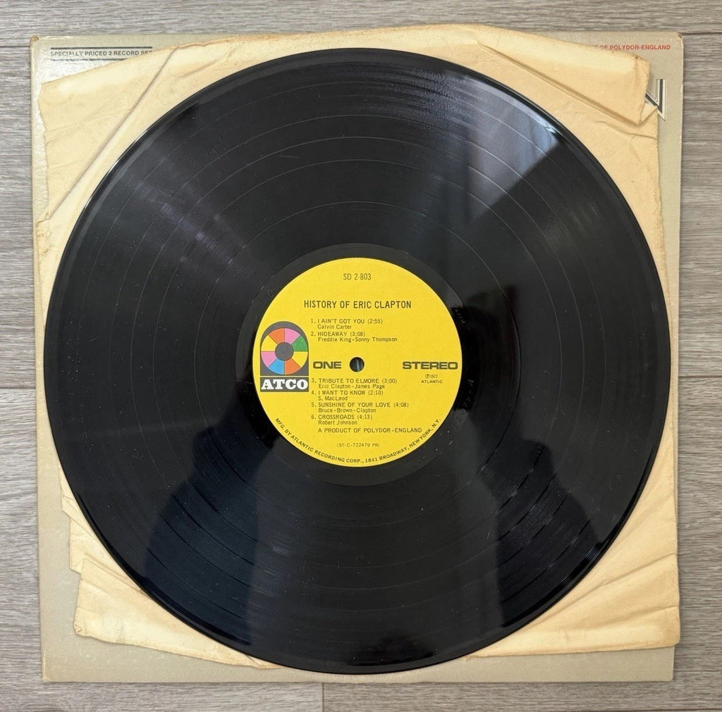 ERIC CLAPTON History Of SD2803 Dbl LP Vinyl Record VG/G+