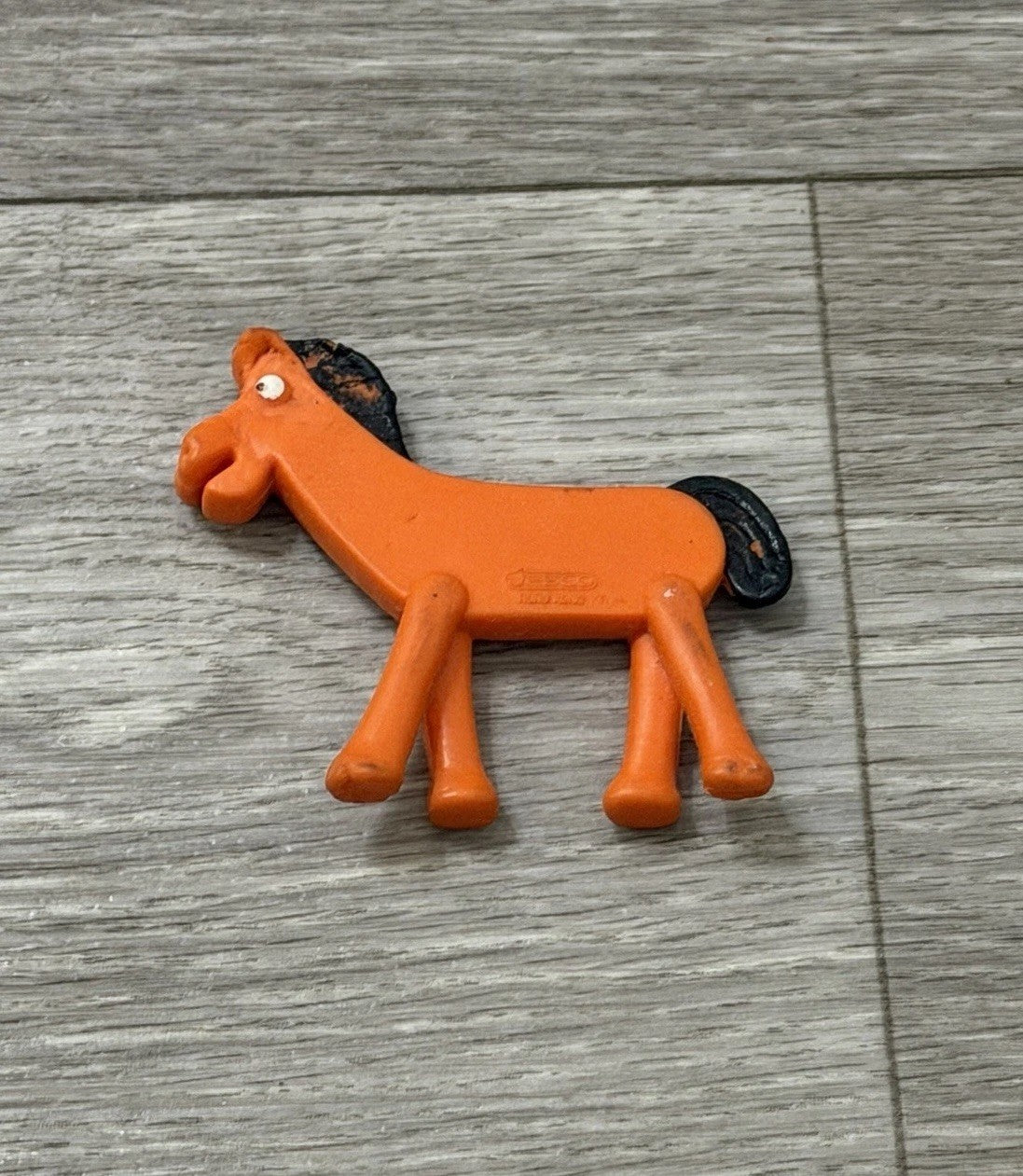 Vintage Prema Toys Gumby POKEY Orange Horse 2.5” Long Super-Flex Figure