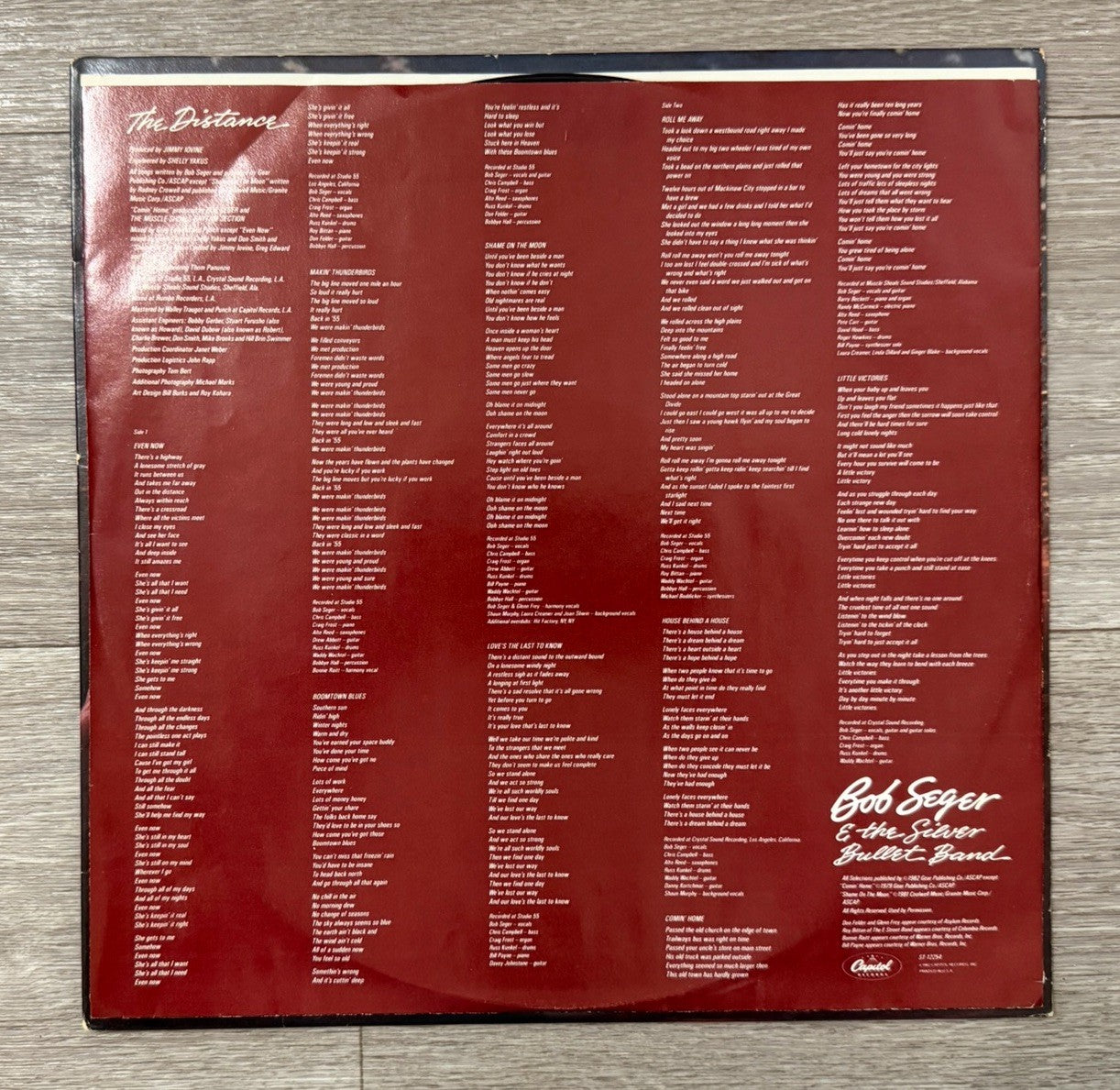 Bob Seger & The Silver Bullet Band– The Distance Vinyl LP 1982 VG R25