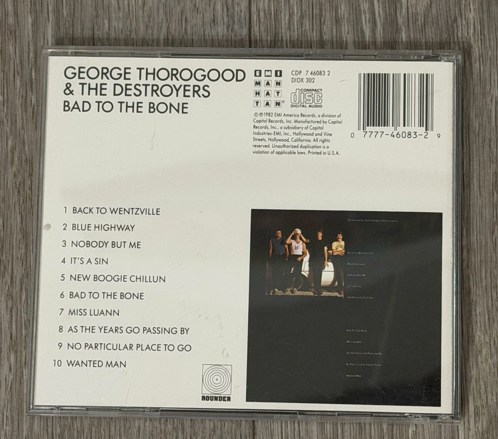 George Thorogood & The Destroyers - Bad To The Bone (CD, EMI) CDP 7 4608 2