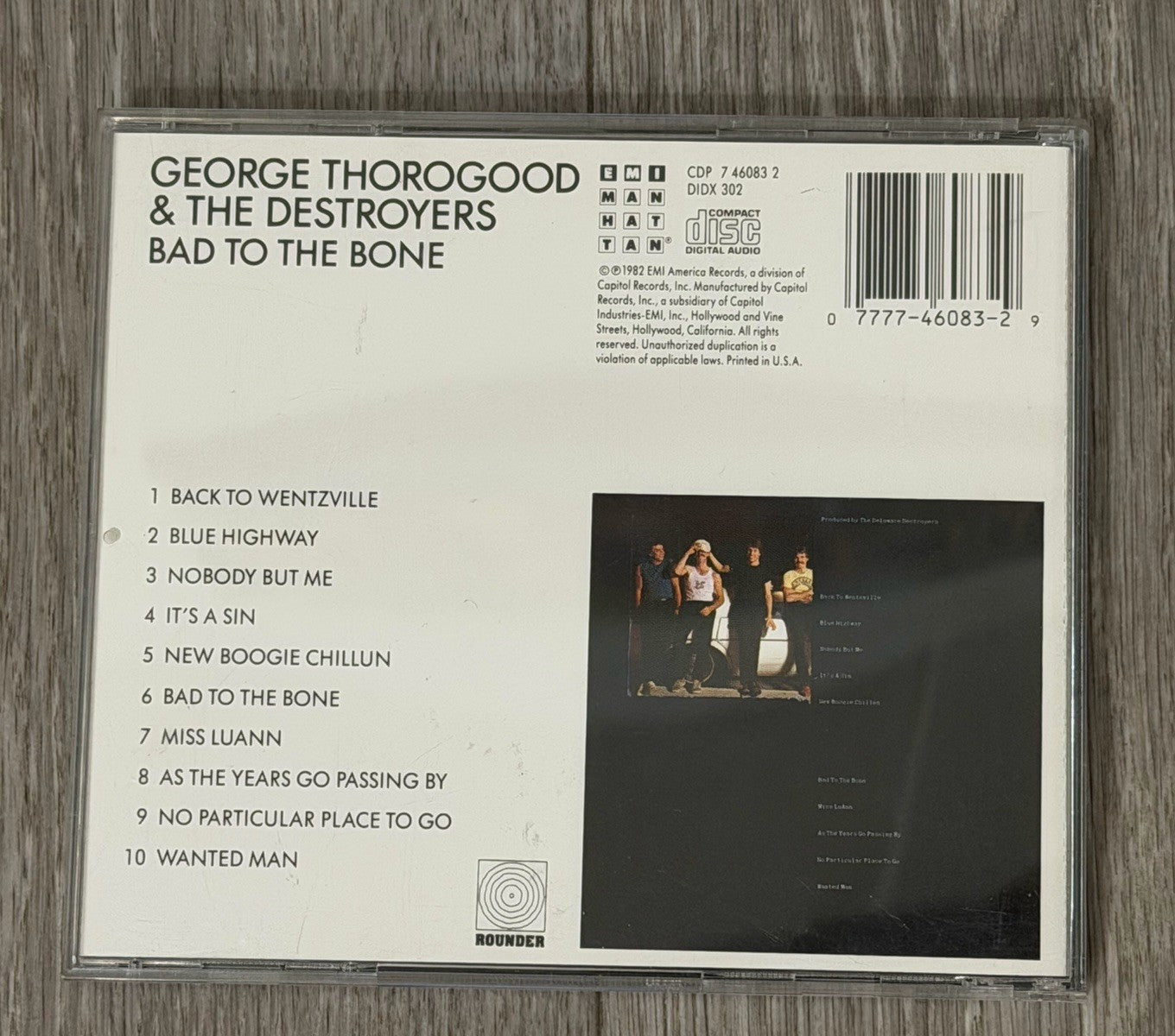 George Thorogood & The Destroyers - Bad To The Bone (CD, EMI) CDP 7 4608 2
