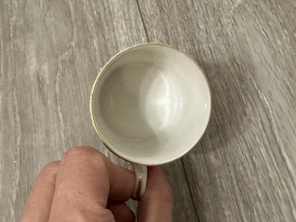 Pair of Vintage Child - Size Lefton & Companion Demitasse Teacups - Hand Painted