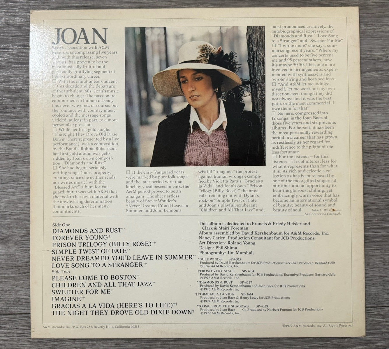 Joan Baez ‎– The Best Of Joan C. Baez Vinyl, LP 1977 A&M Records ‎– SP-4668