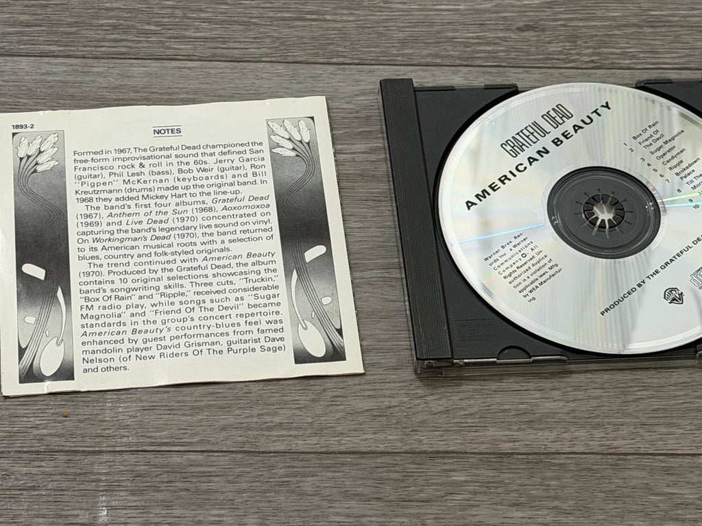 GRATEFUL DEAD - AMERICAN BEAUTY CD - WARNER BROS. RECORDS - JERRY GARCIA