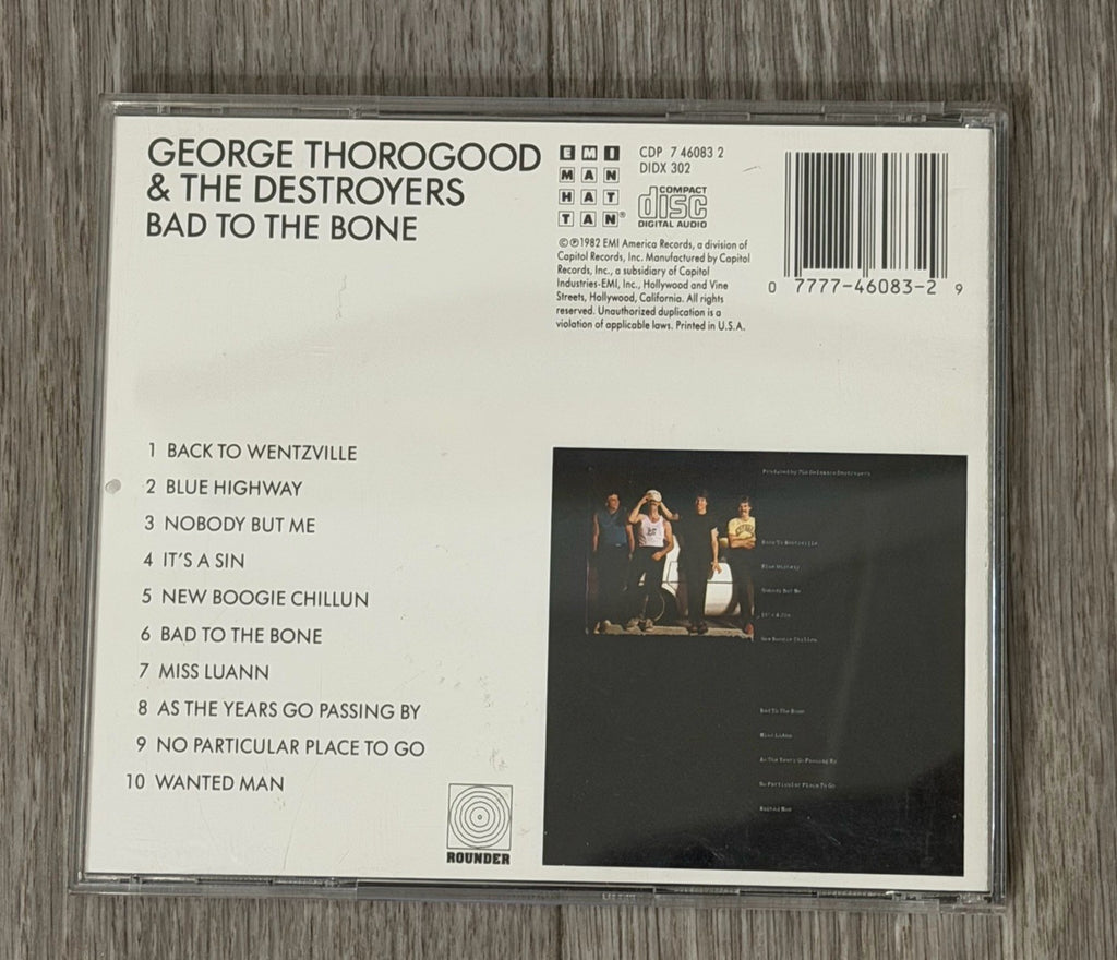 George Thorogood & The Destroyers - Bad To The Bone (CD, EMI) CDP 7 4608 2